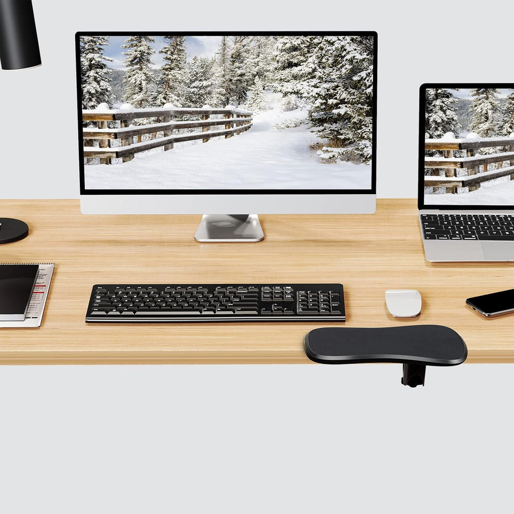 Computer Arm Rest for Desk, Ergonomic Desk Arm Support, Adjustable Armrest Wrist Support Rotating Arm Rest Extender, Elbow Rest for Desk, Arm Rest Suitable for Table, 1 Pack