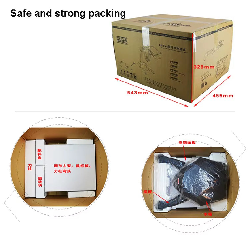 Kesrer 01 Full Motion Long Arm Multifunctional Moving Laptop Desk Sofa Bedside PS Stand Lazy Lift Mobile Computer Table