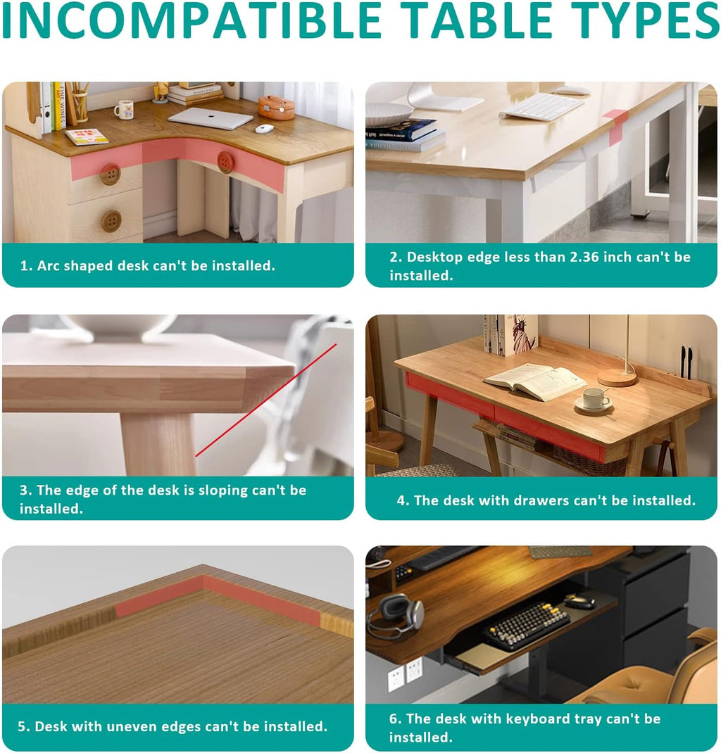 Foldable Desk Extender Tray, , Ergonomic Forearm Leather Soft Armrest Support, Wrist & Elbow Pad for Home and Office, Easy Typing & Pain Relief