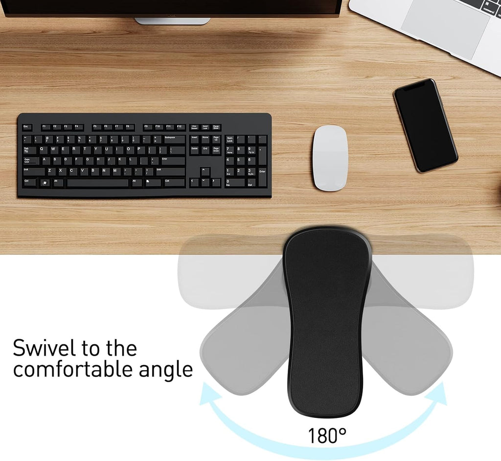 Computer Arm Rest for Desk, Ergonomic Desk Arm Support, Adjustable Armrest Wrist Support Rotating Arm Rest Extender, Elbow Rest for Desk, Arm Rest Suitable for Table, 1 Pack