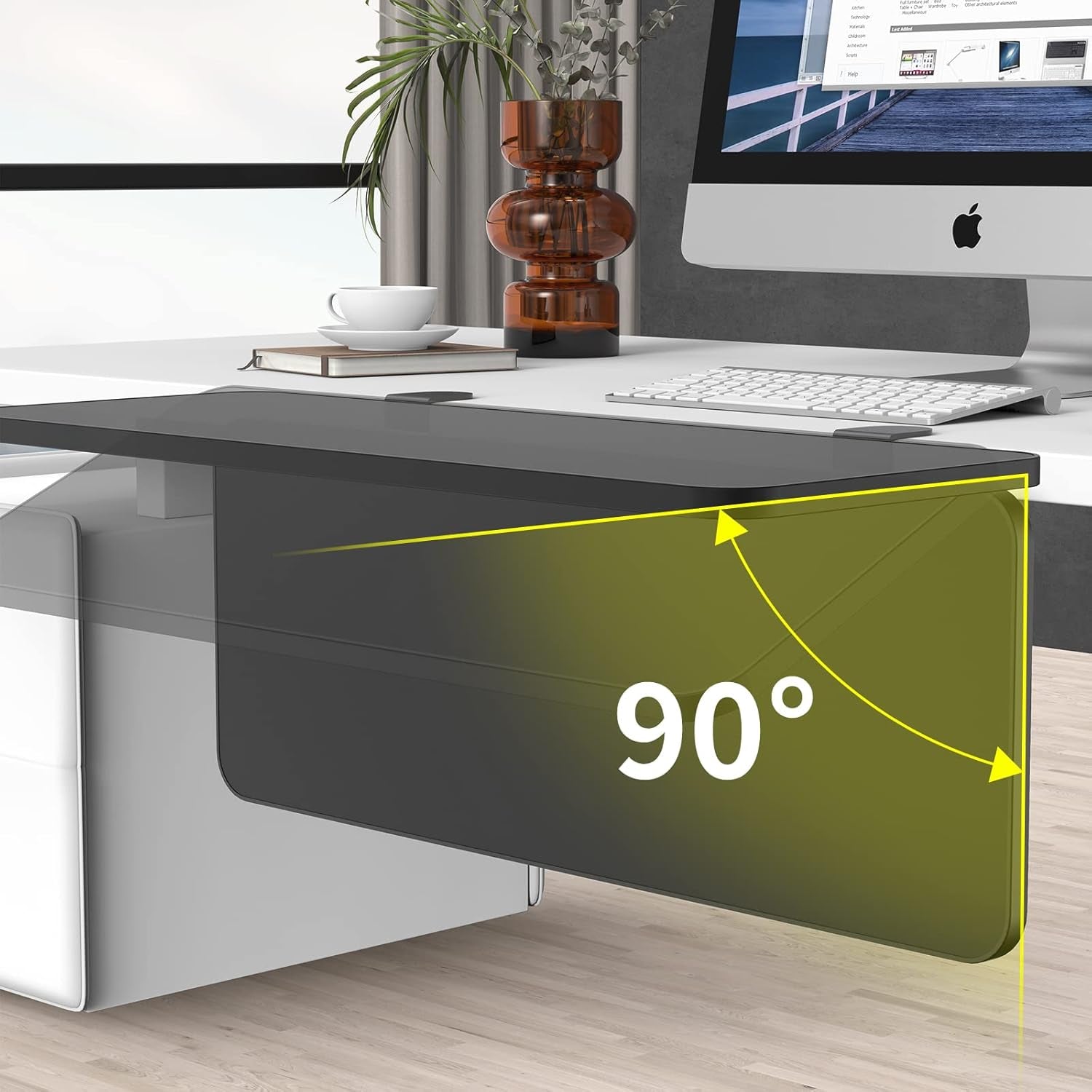 Desk Extender Keyboard Stand for Trayunder Extender Eesk Erawer Computer Desk Desktop Extension Board Easy to Install No Drilling Required (25.6In（65Cm）, Black)