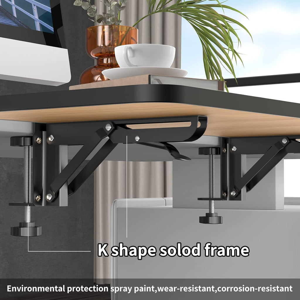 Desk Extender Keyboard Stand for Trayunder Extender Eesk Erawer Computer Desk Desktop Extension Board Easy to Install No Drilling Required (25.6In（65Cm）, Black)
